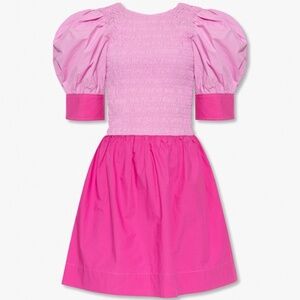 Ganni Pink Cuff Sleeve Dress BNWT